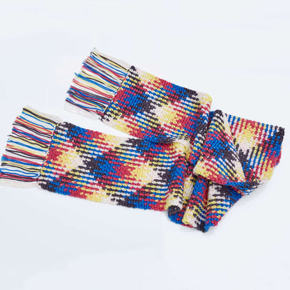 Red Heart Perfect Planned Pooling Scarf Crochet Scarf made in Red Heart Super Saver Pooling Yarn