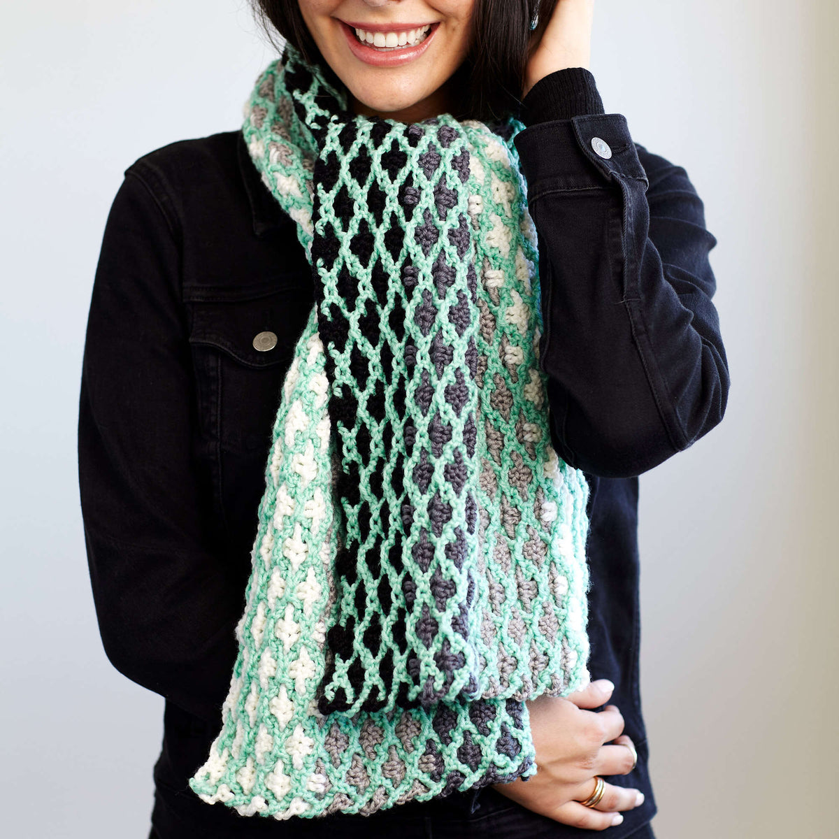 Crochet Scarf made in Red Heart Chic Sheep Yarn