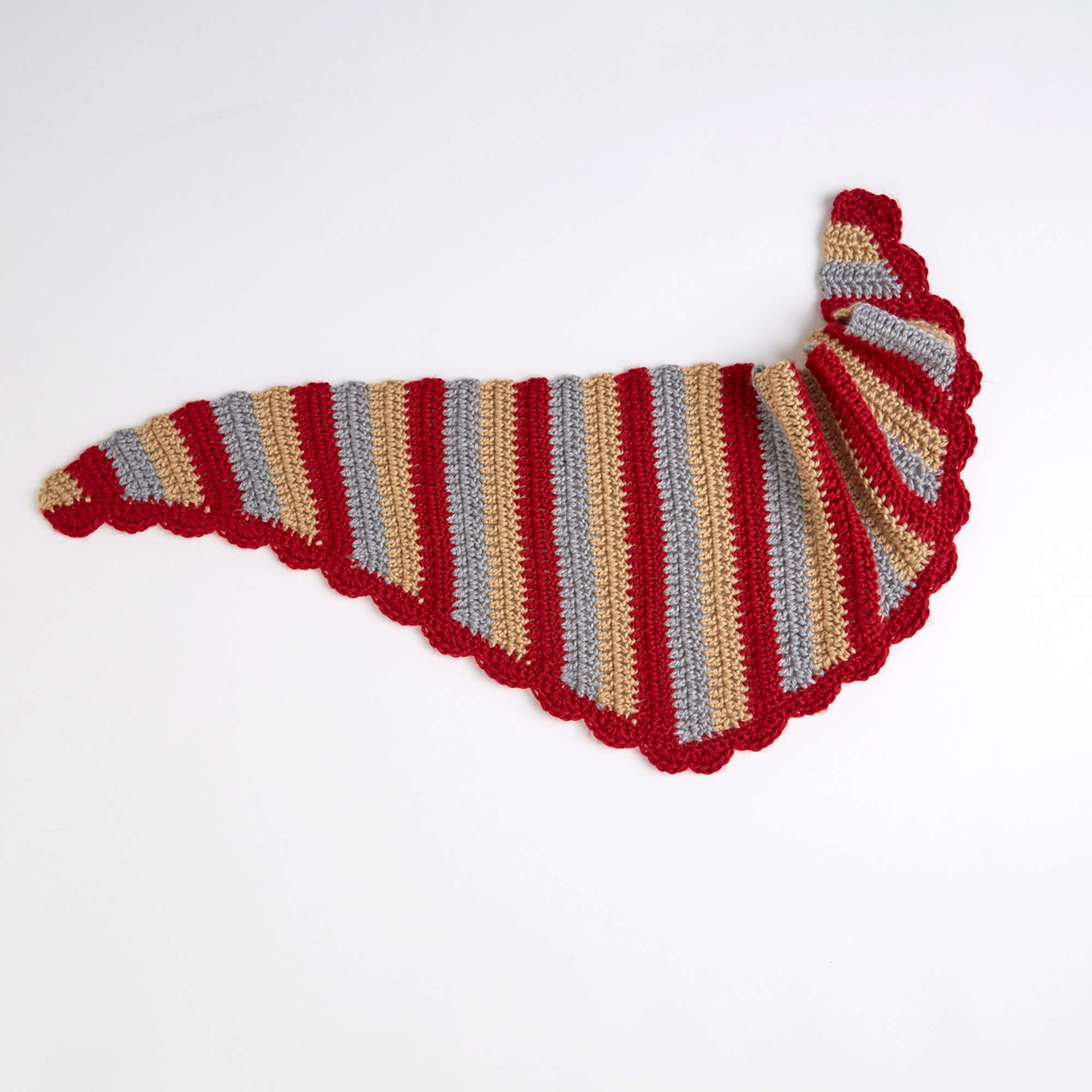 Free Red Heart Crochet Maryana Striped Scarf Pattern