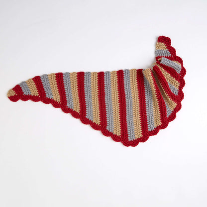 Red Heart Crochet Maryana Striped Scarf Crochet Scarf made in Red Heart Soft Yarn