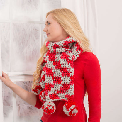 Red Heart Crochet Starting Lineup Scarf Crochet Scarf made in Red Heart Team Spirit Chunky Yarn