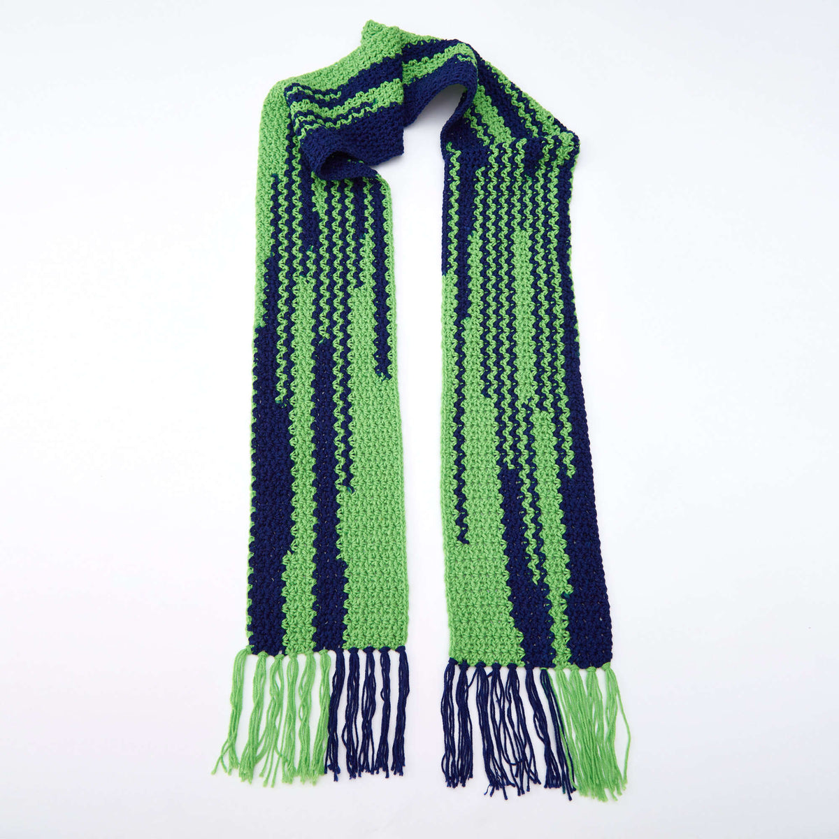 Crochet Scarf made in Red Heart Team Spirit Yarn