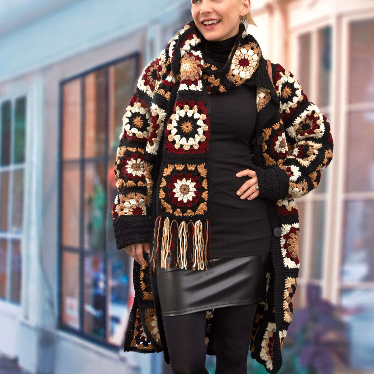 Crochet Scarf made in Red Heart Super Saver Yarn