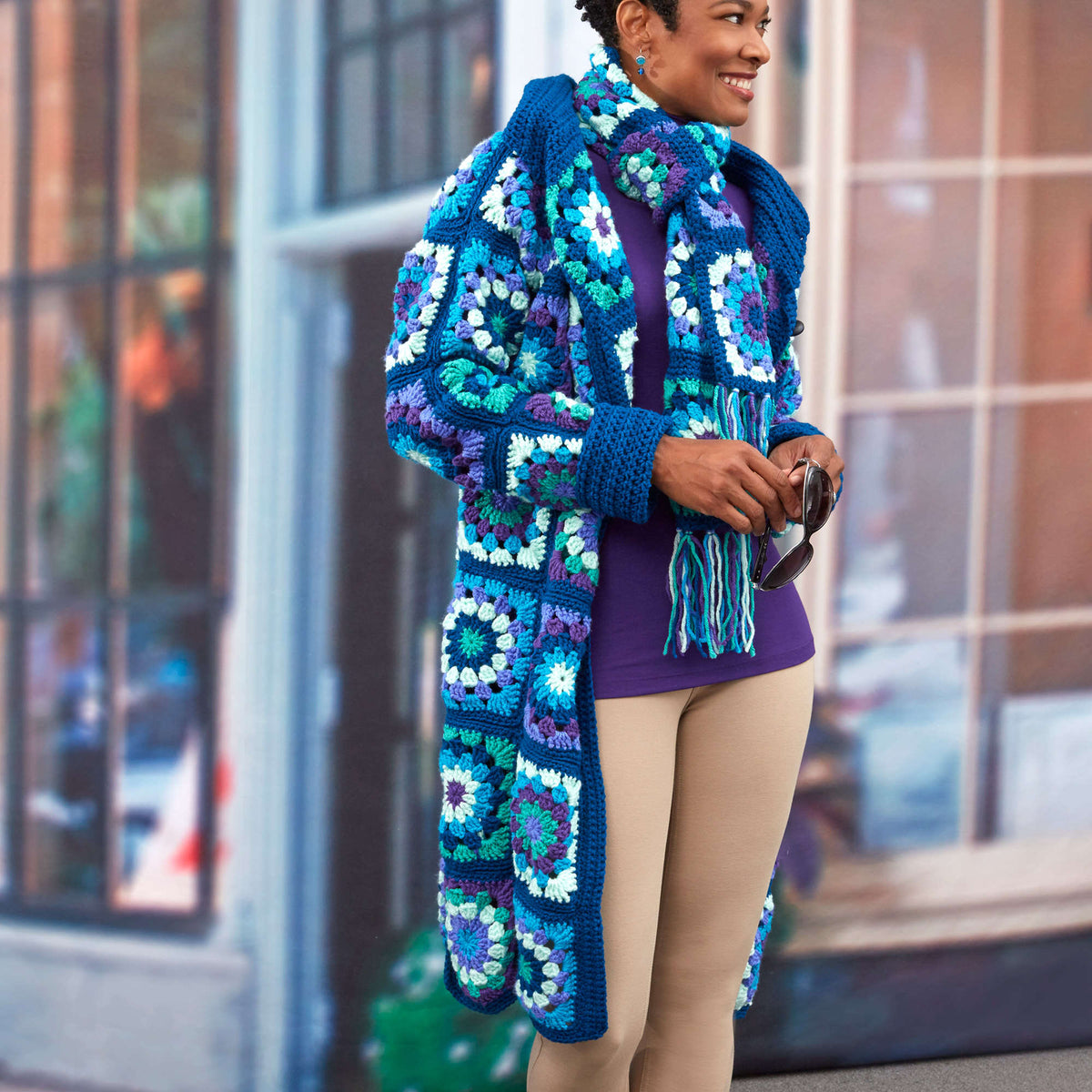 Crochet Scarf made in Red Heart With Love Yarn