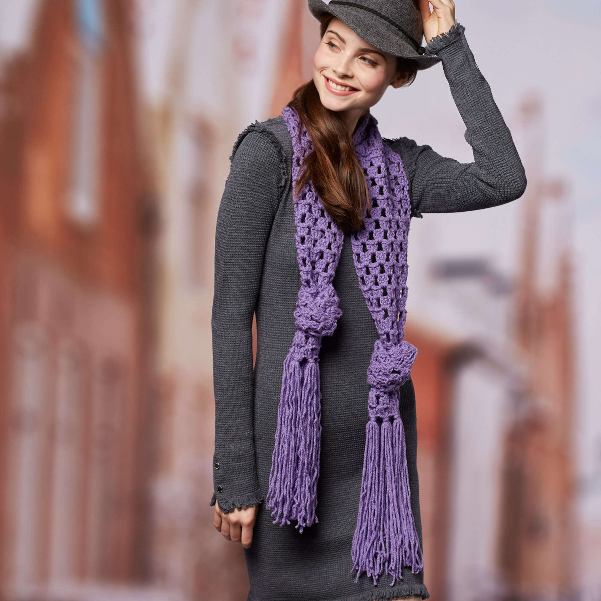 Crochet Scarf made in Red Heart With Love Yarn