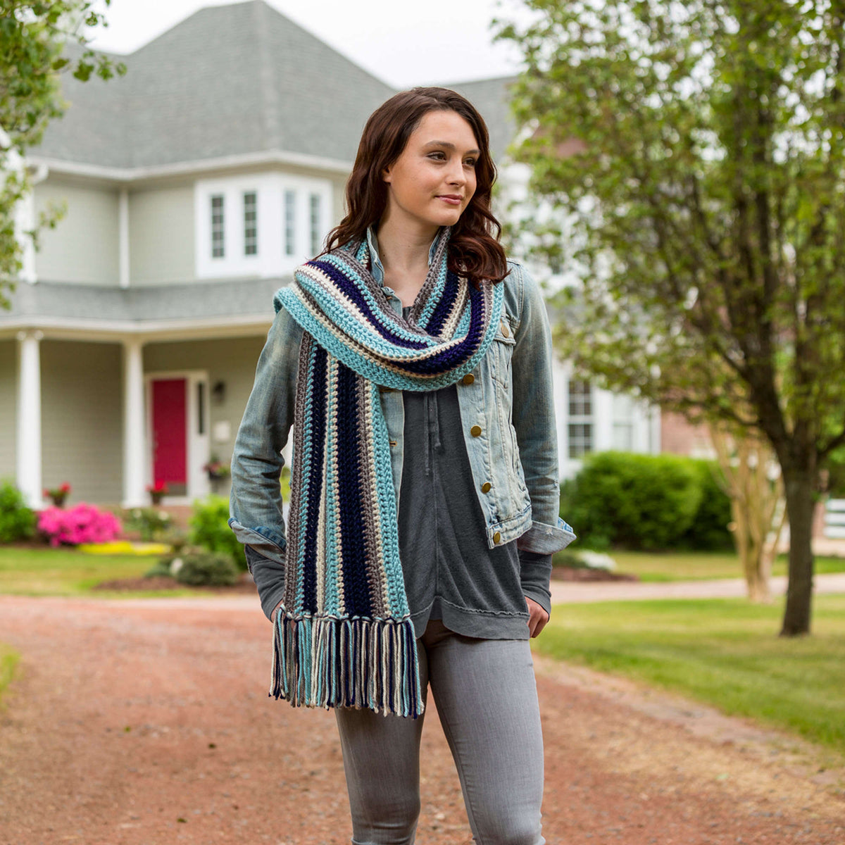 Crochet Scarf made in Red Heart Chunky Soft Yarn