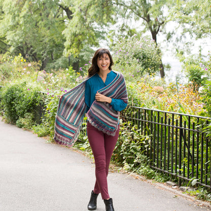 Red Heart Crochet Wrapped In Elegance Scarf Crochet Scarf made in Red Heart Boutique Yarn
