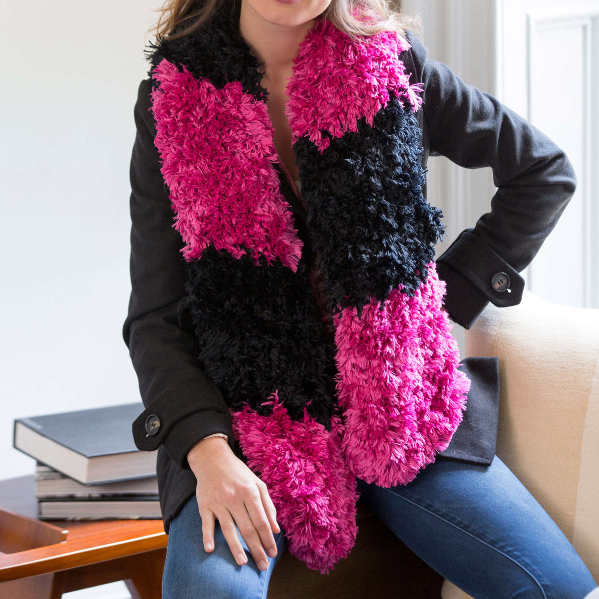 Crochet Scarf made in Red Heart Boutique Yarn