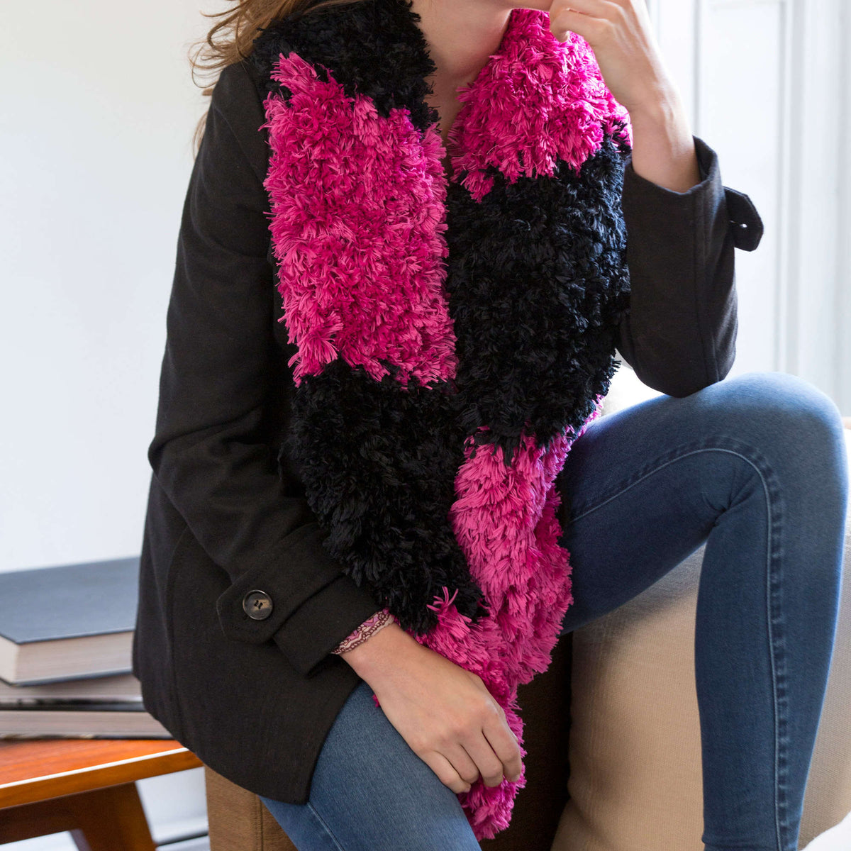 Crochet Scarf made in Red Heart Boutique Yarn