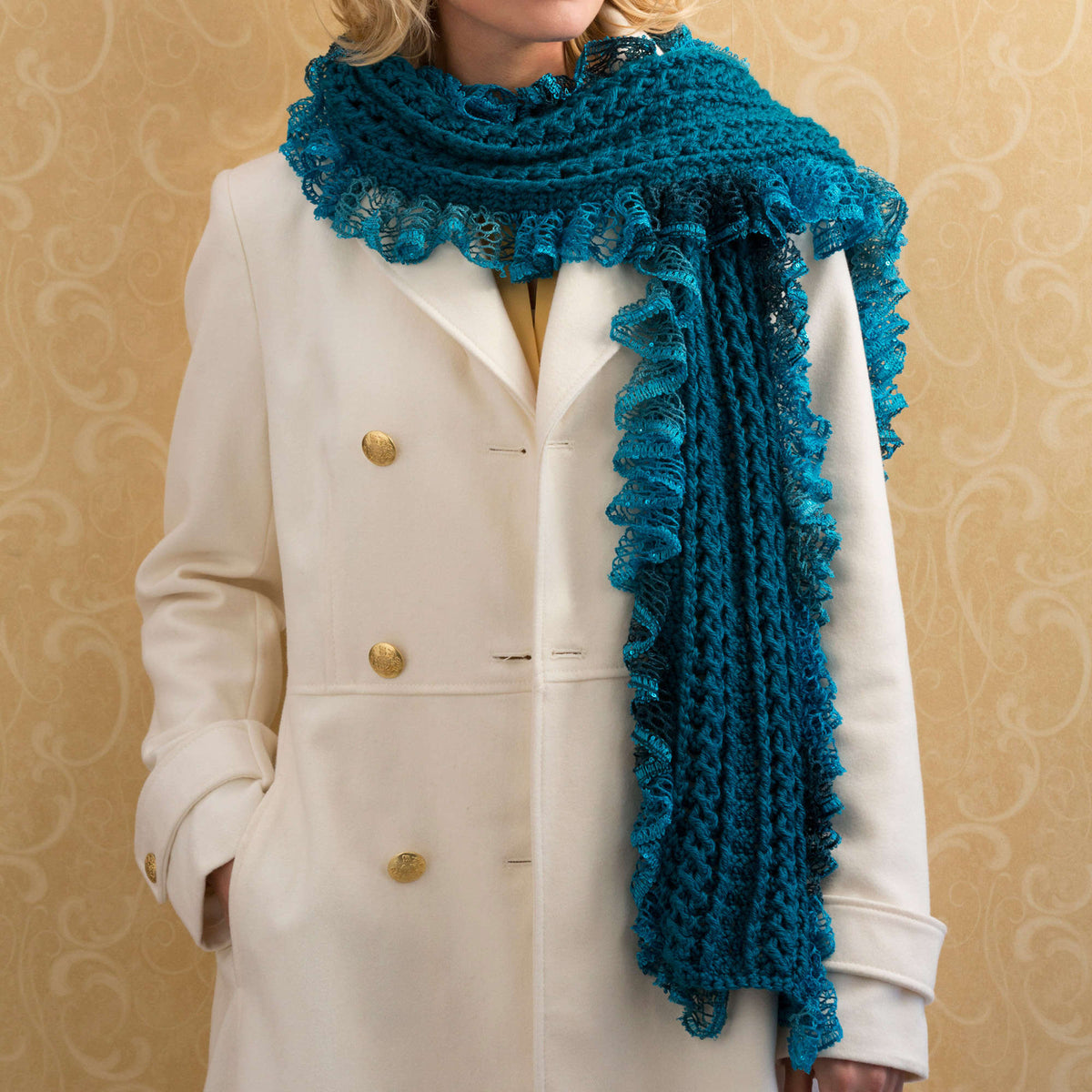 Crochet Scarf made in Red Heart Soft Yarn