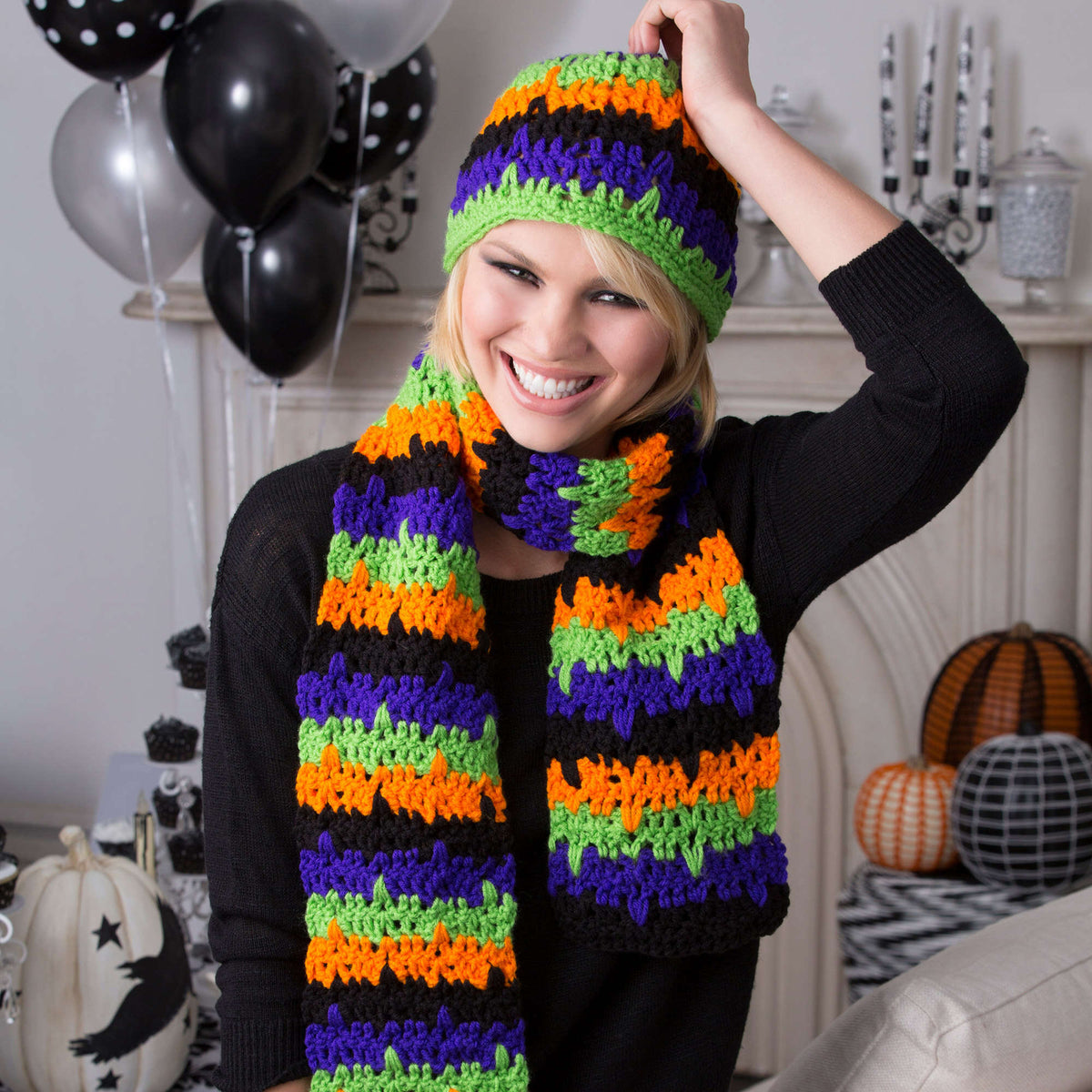 Crochet Scarf made in Red Heart Super Saver Yarn