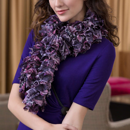 Red Heart Crochet Into the Wild Scarf Crochet Scarf made in Red Heart Soft Yarn