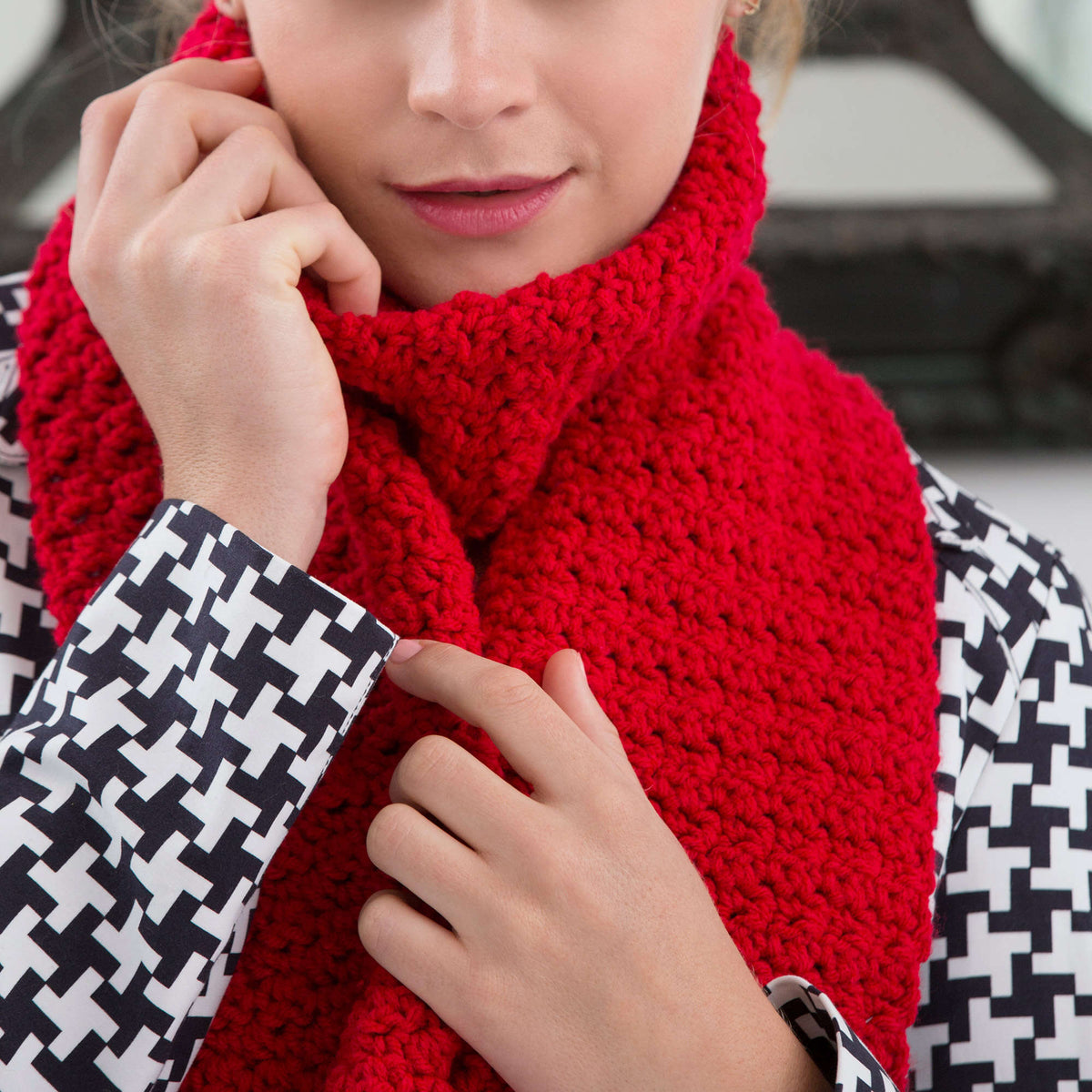 Crochet Scarf made in Red Heart Super Saver Yarn