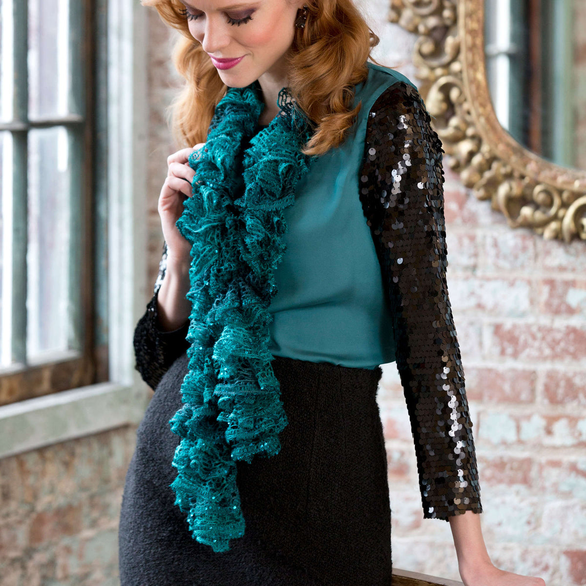 Crochet Scarf made in Red Heart Boutique Yarn