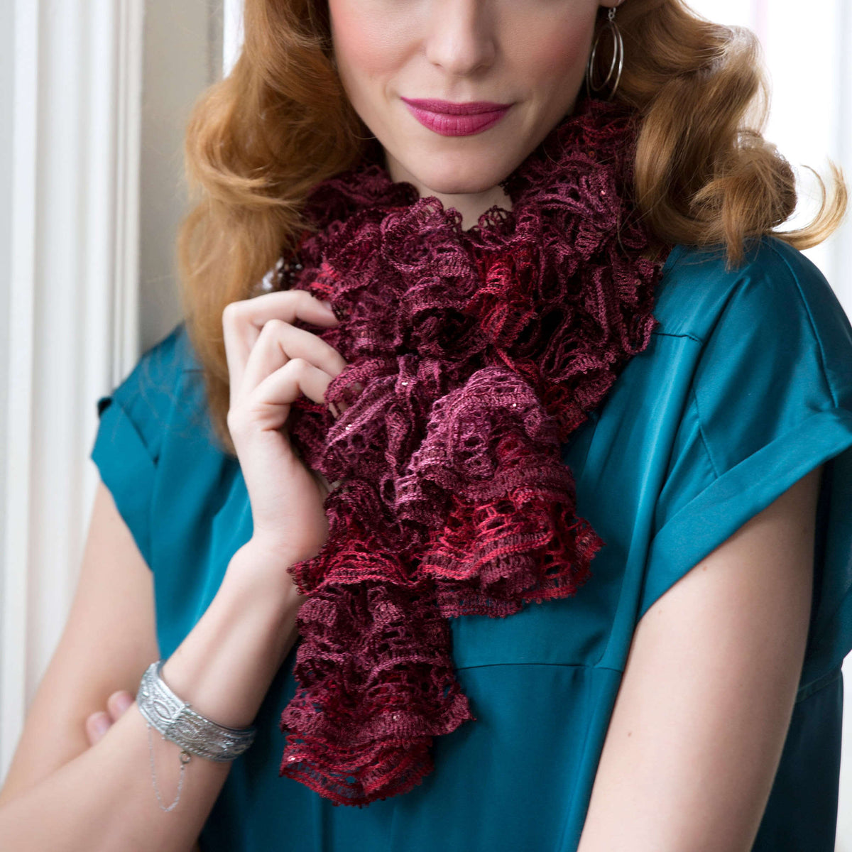 Crochet Scarf made in Red Heart Boutique Yarn