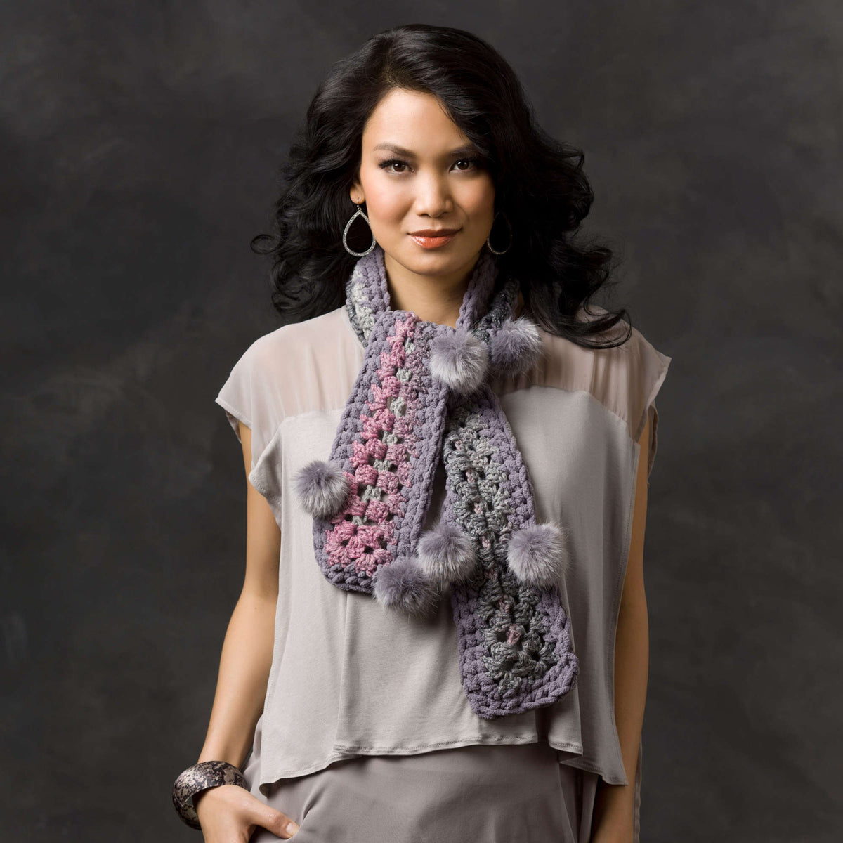 Crochet Scarf made in Red Heart Boutique Yarn