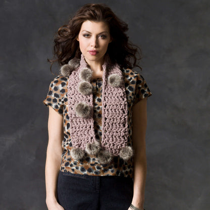 Red Heart Crochet Luxe In a Hurry Scarf Crochet Scarf made in Red Heart Boutique Yarn