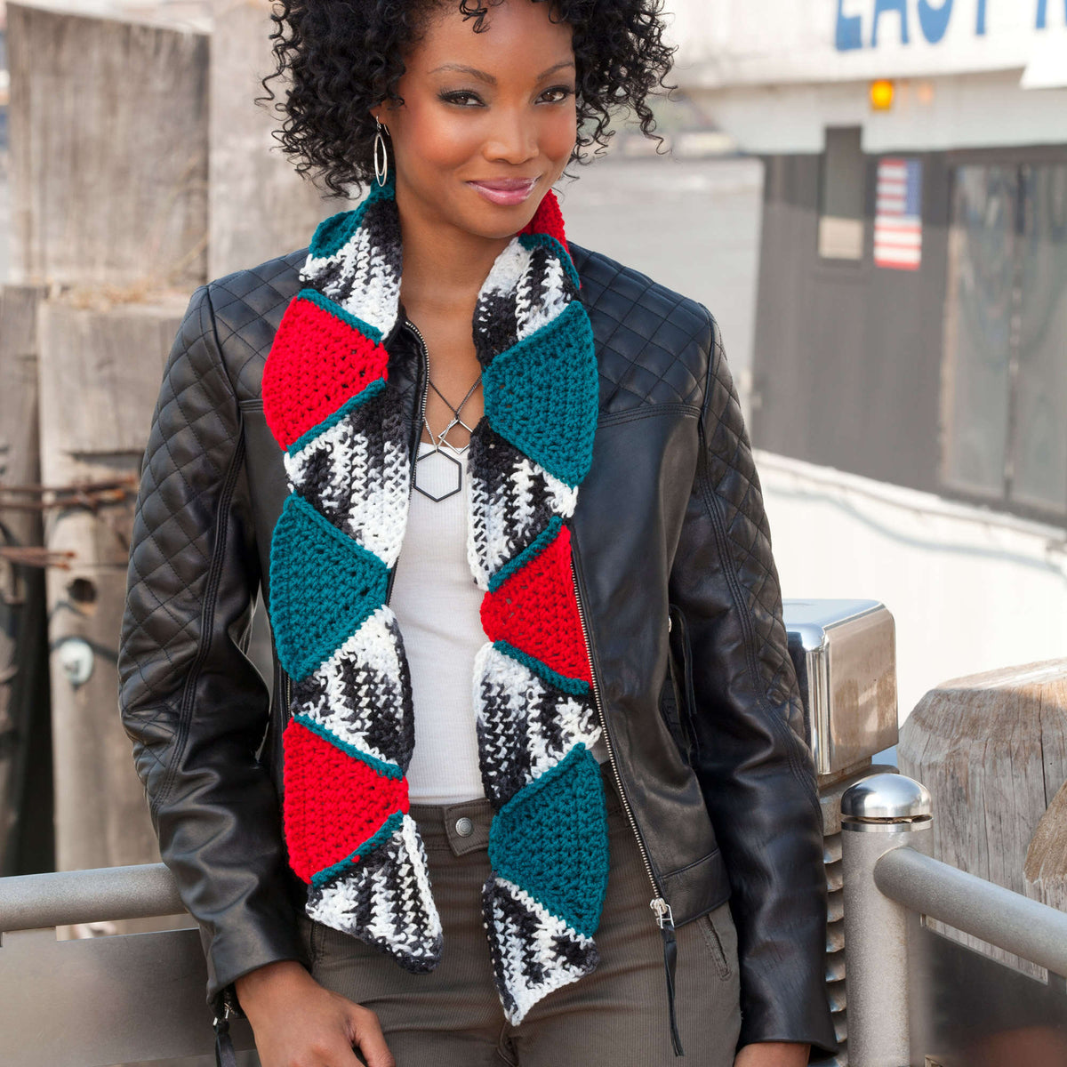 Crochet Scarf made in Red Heart Super Saver Yarn