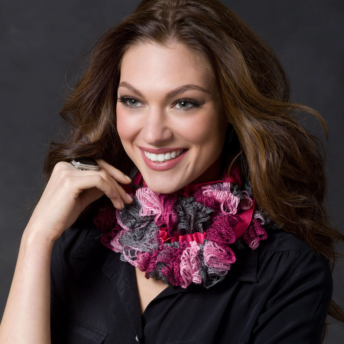 Crochet Scarf made in Red Heart Boutique Yarn