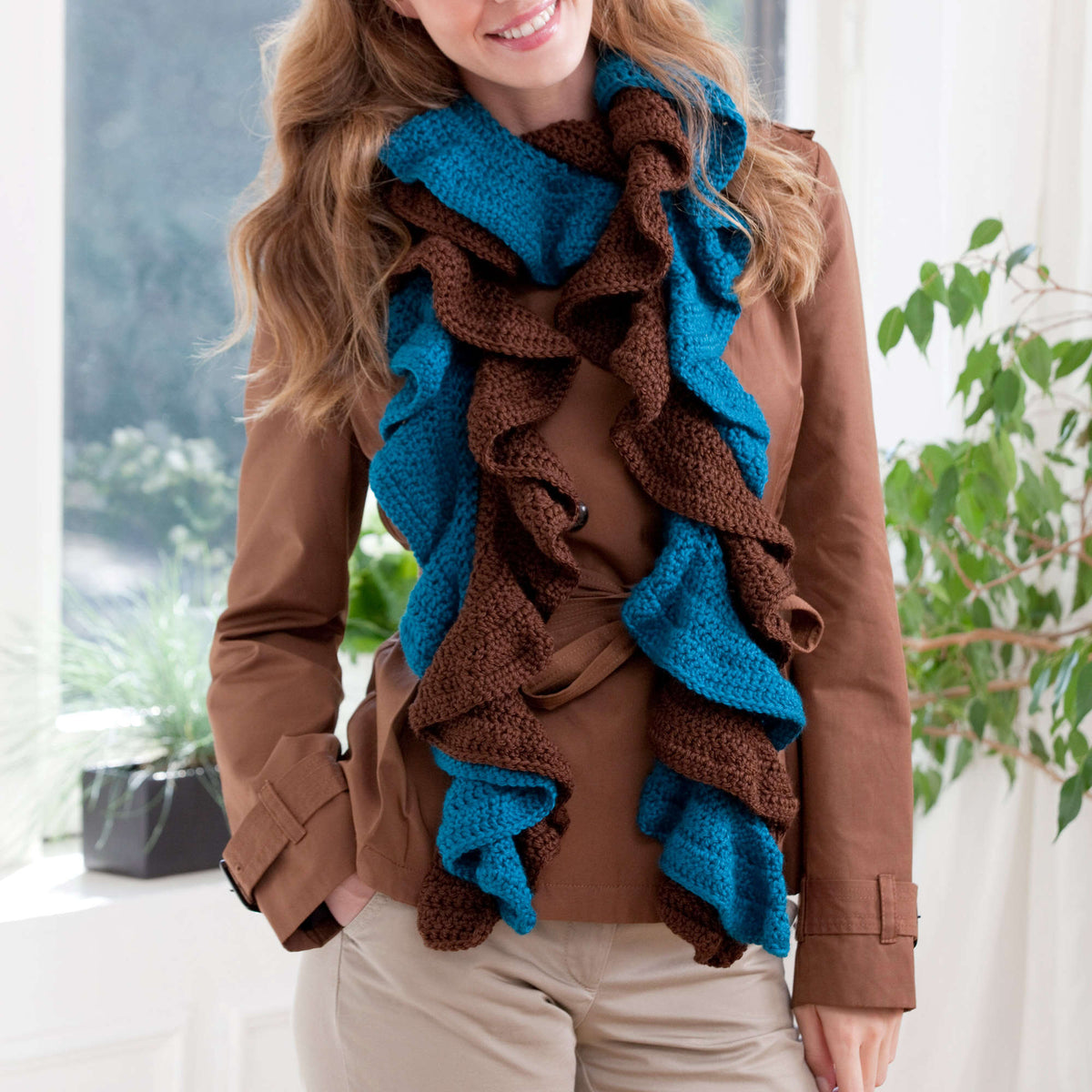 Crochet Scarf made in Red Heart Super Soft Yarn