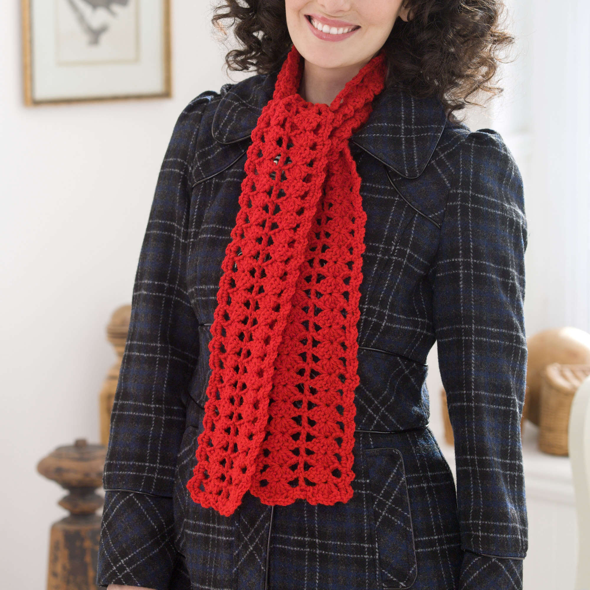 Red Heart Yarn Patterns Scarf