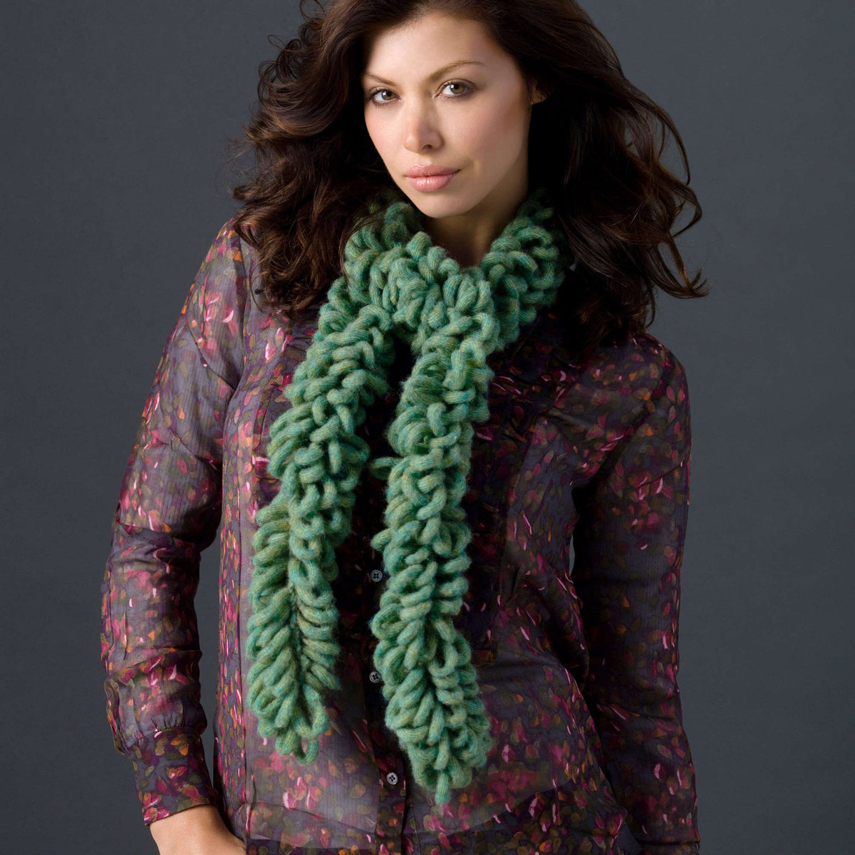 Crochet Scarf made in Red Heart Boutique Yarn