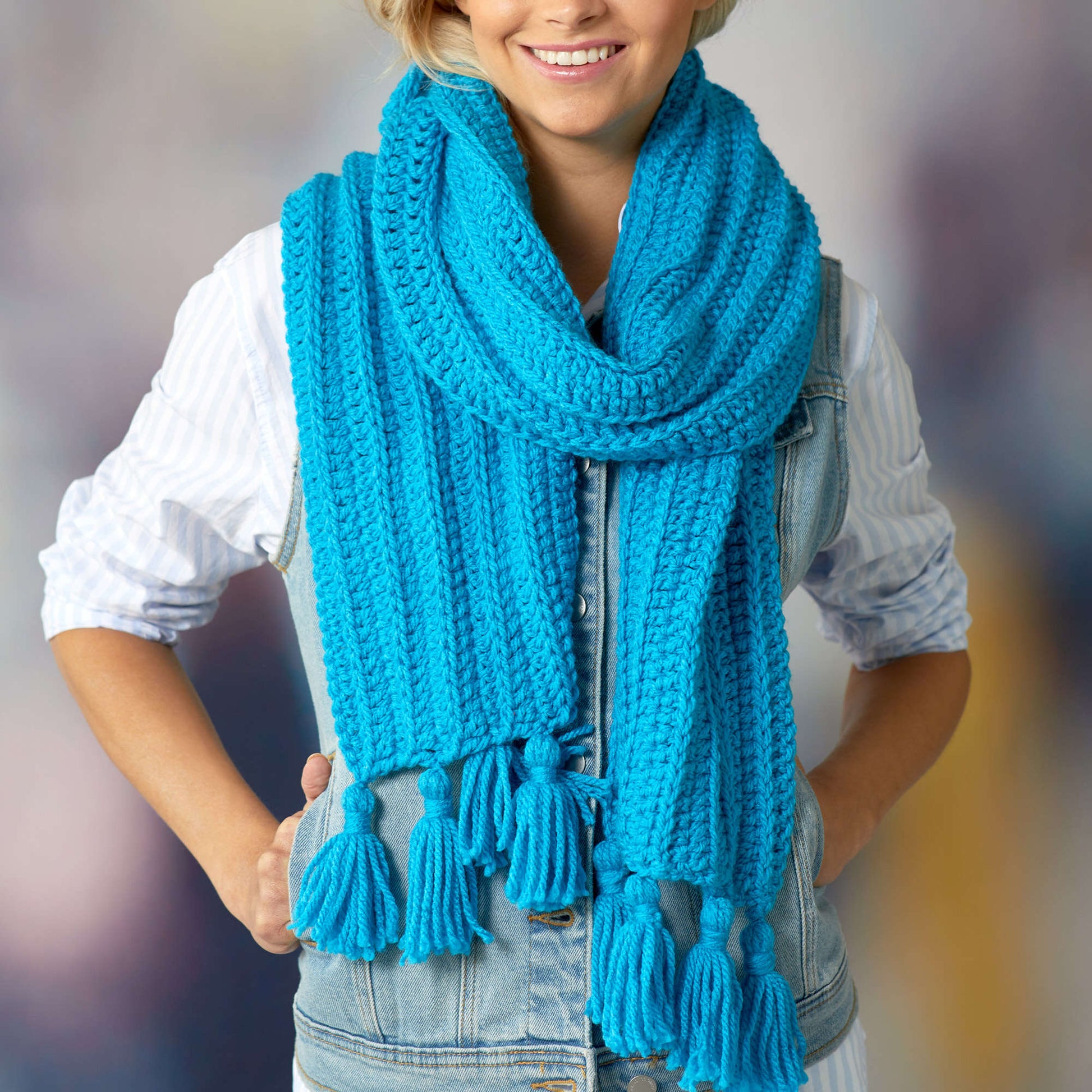 Beginner Double Crochet Scarf Pattern Easy Double Crochet Scarf