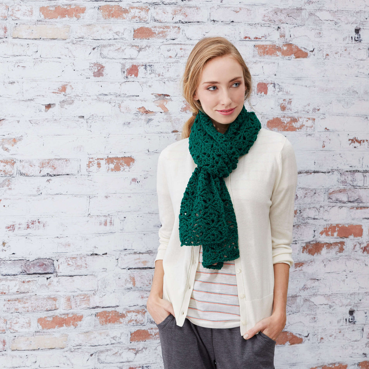 Crochet Scarf made in Red Heart With Love Yarn