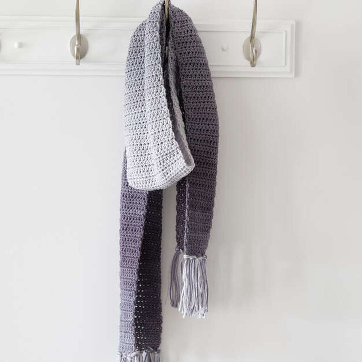 Crochet Scarf made in Red Heart Super Saver Ombre Yarn