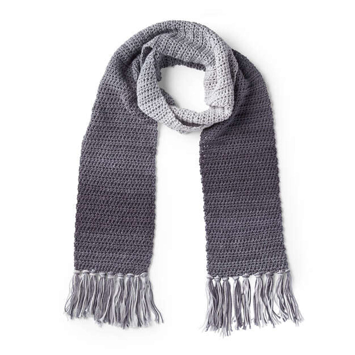 Crochet Scarf made in Red Heart Super Saver Ombre Yarn