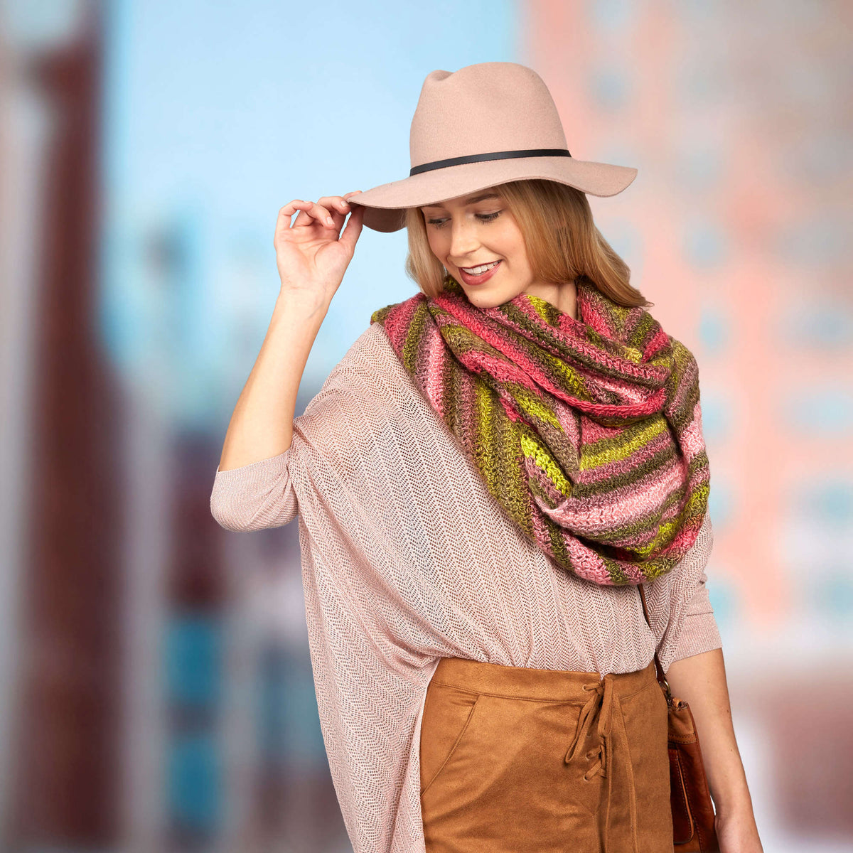 Crochet Scarf made in Red Heart Boutique Yarn