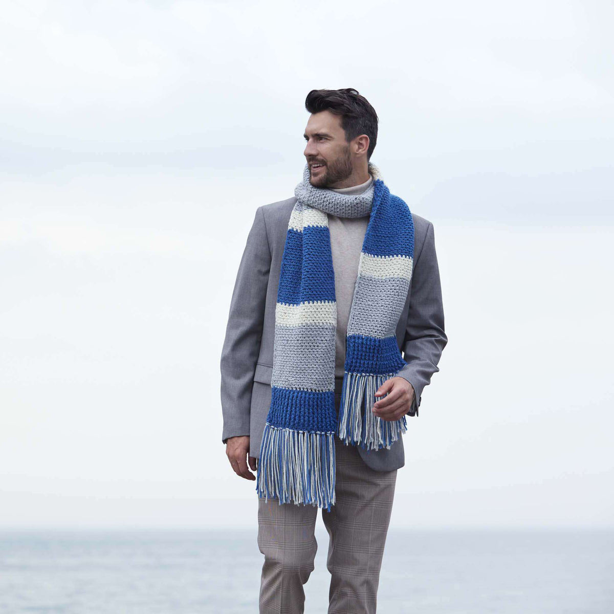 Crochet Scarf made in Red Heart Heat Wave yarn