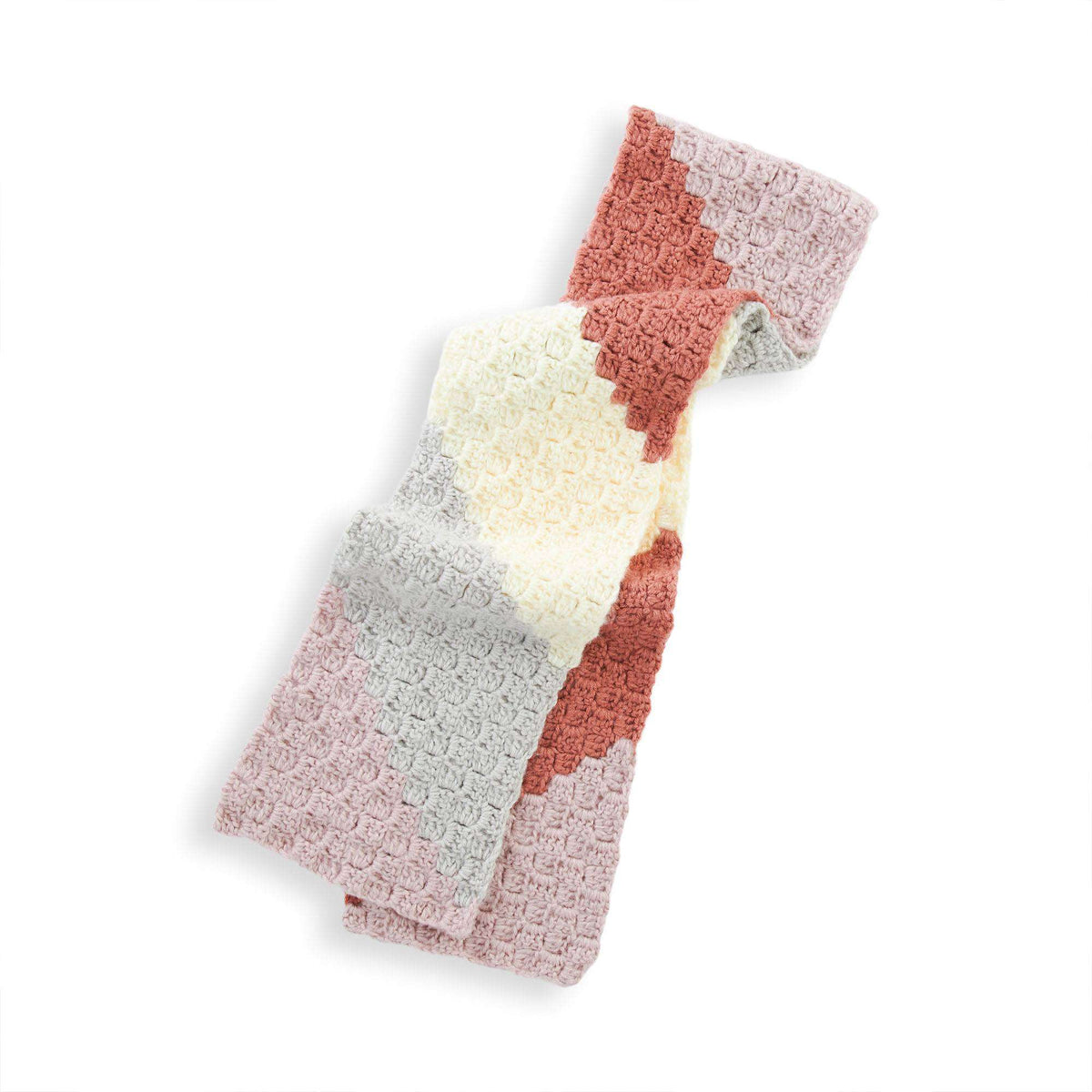 diagonal stripe crochet scarf pattern