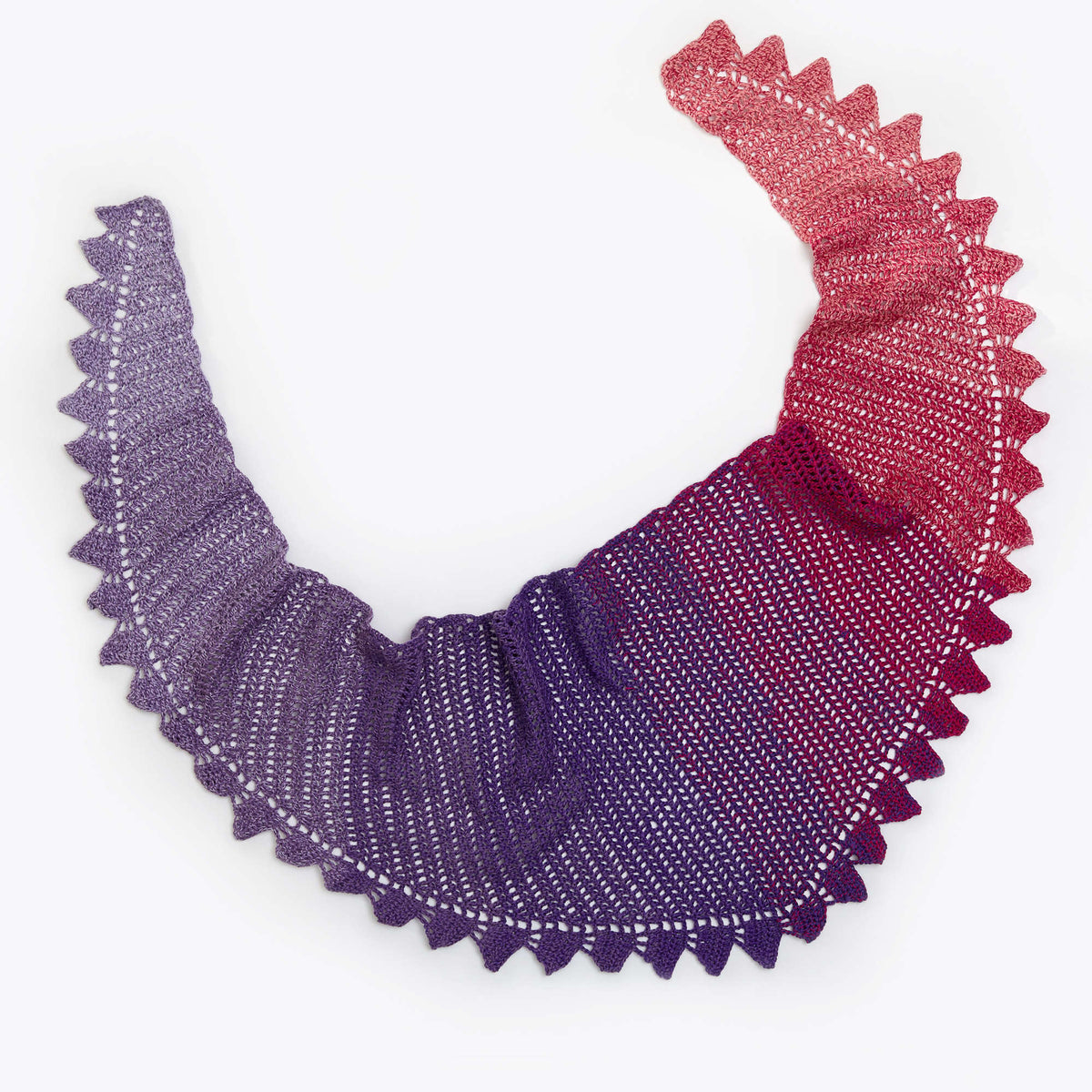 Crochet Shawl made in Red Heart It's a Wrap Rainbow Yarn