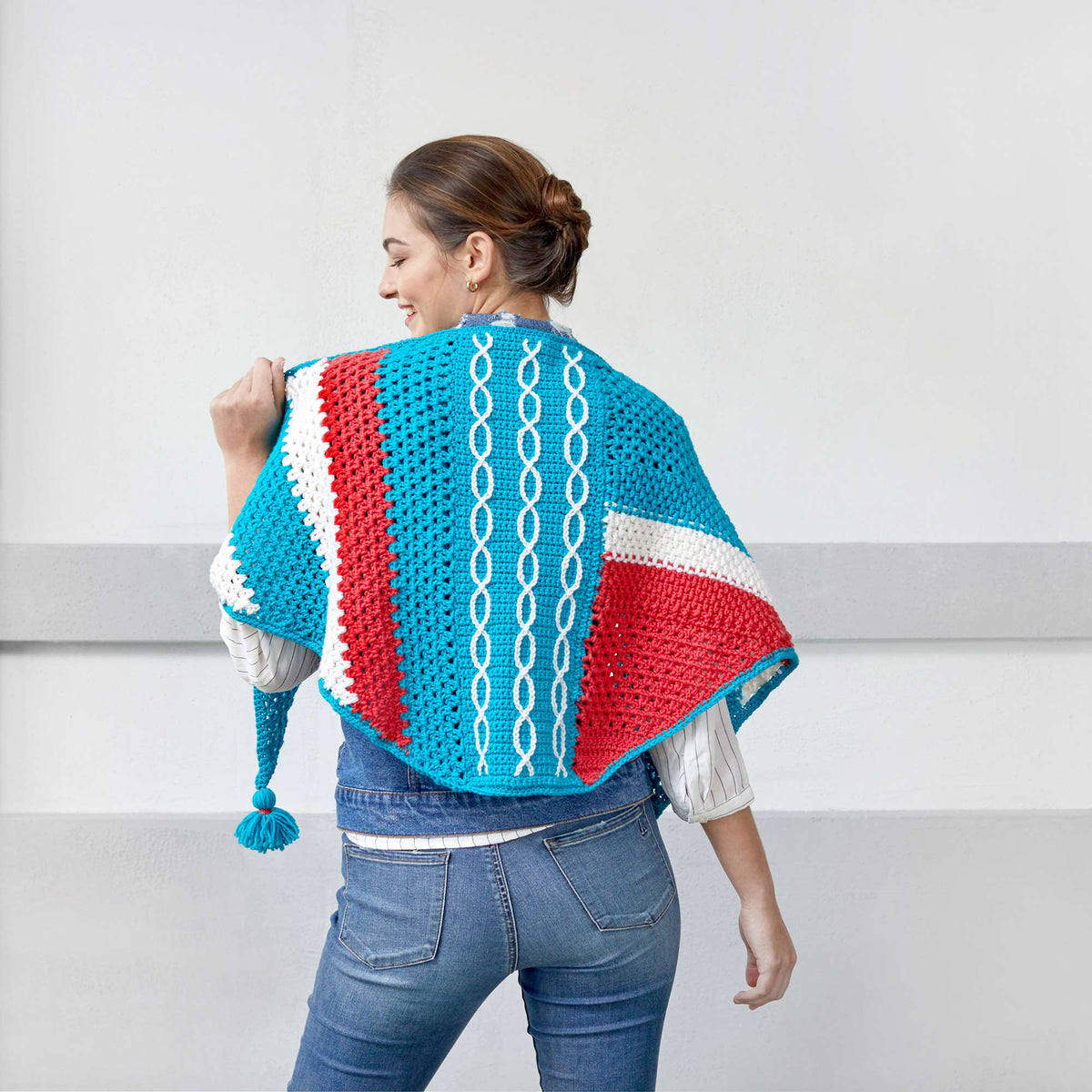 Crochet Shawl made in Red Heart Chic Sheep Yarn