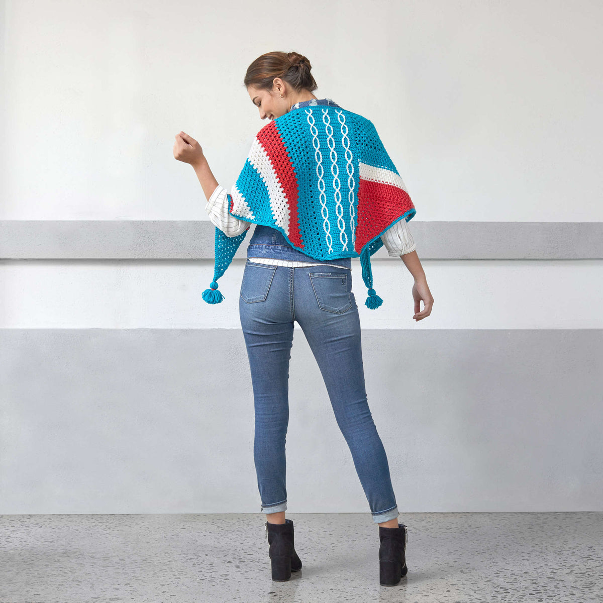 Crochet Shawl made in Red Heart Chic Sheep Yarn