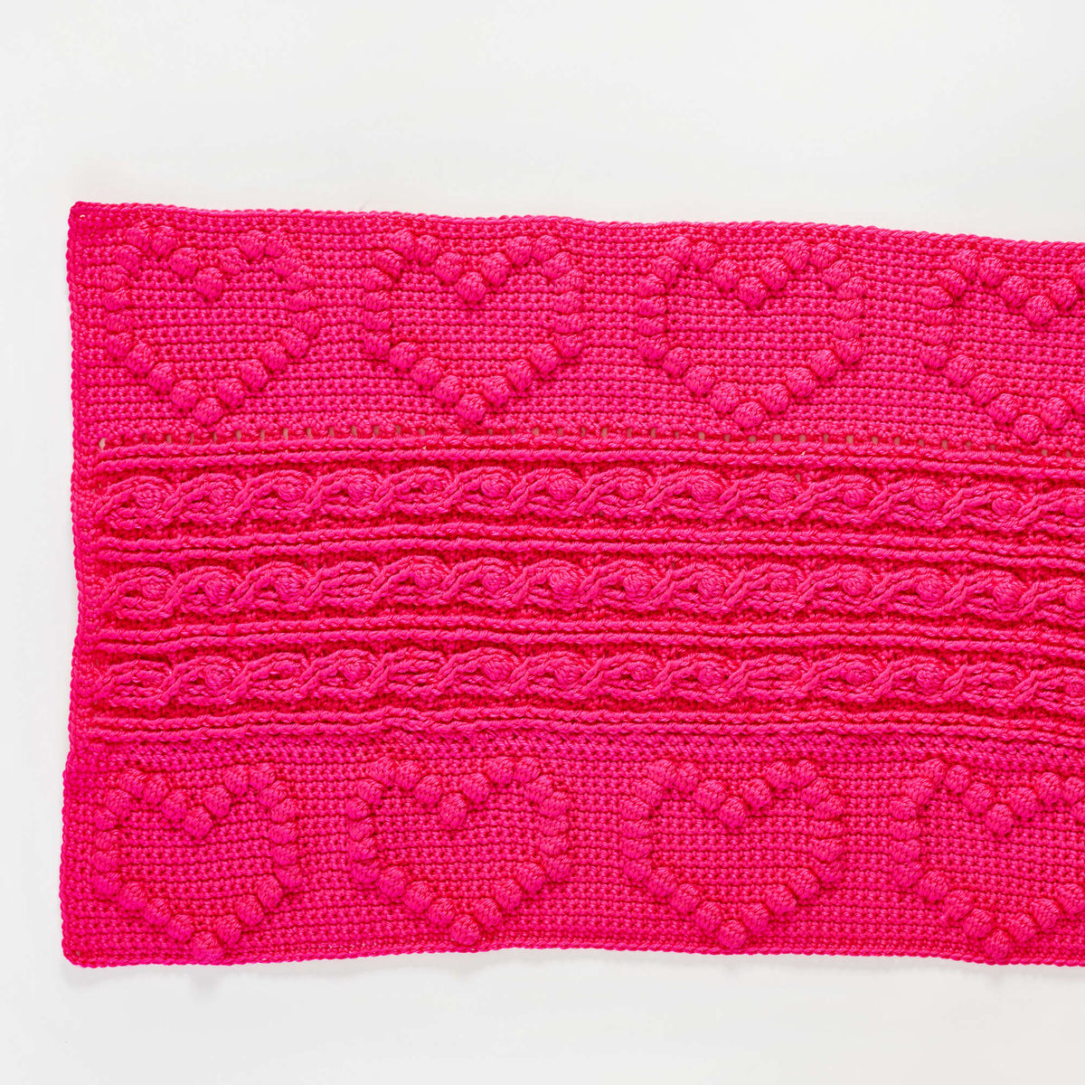 Crochet HeartsShawl made in Red Heart Soft Yarn