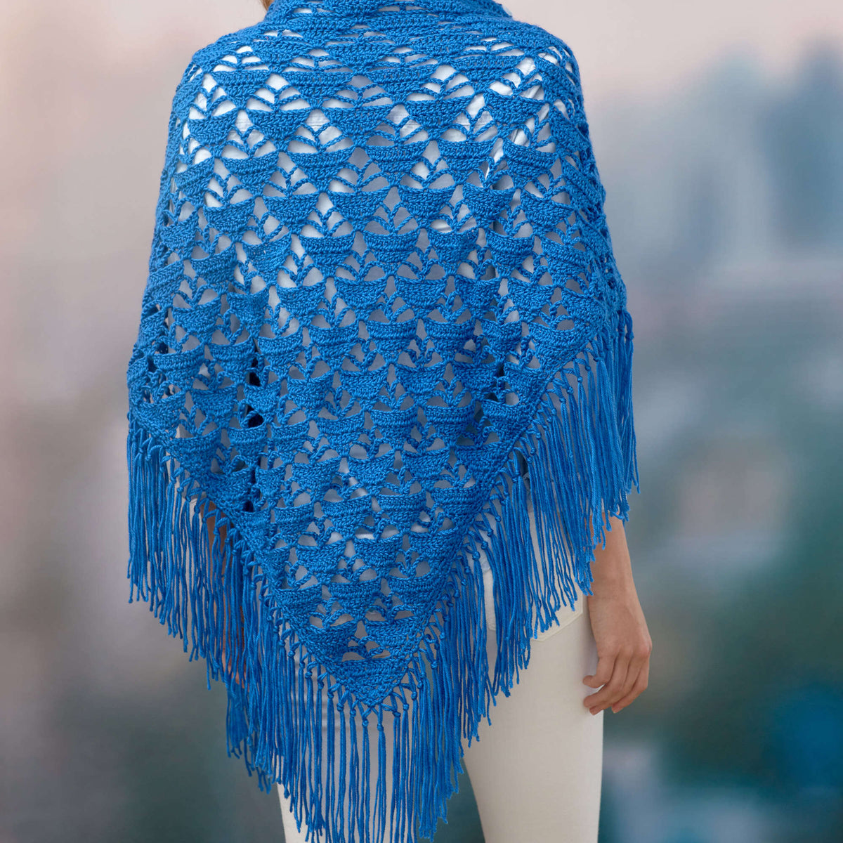 Crochet Shawl made in Red Heart Fashion Soft Yarn