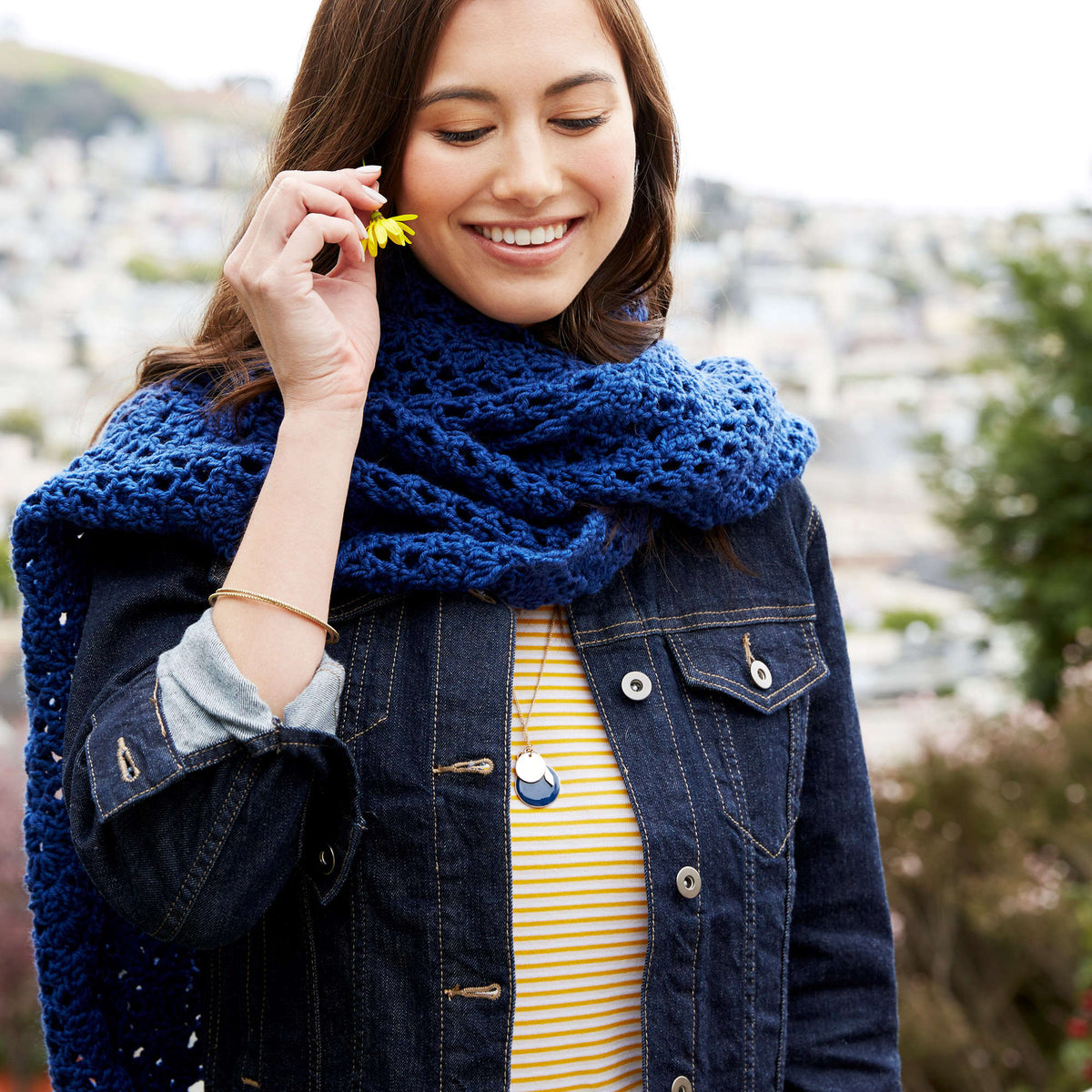 Crochet Shawl made in Red Heart Chic Sheep Yarn
