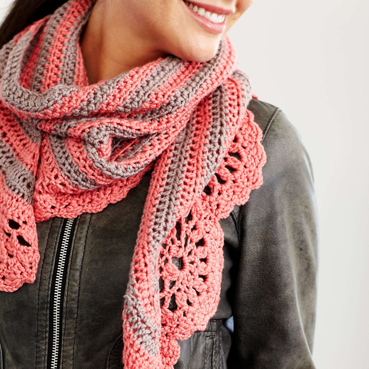 Crochet Shawl made in Red Heart Chic Sheep Yarn