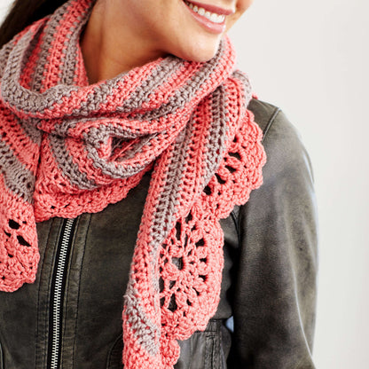 Red Heart Crochet Chic and Strong Crescent Shawl Crochet Shawl made in Red Heart Chic Sheep Yarn