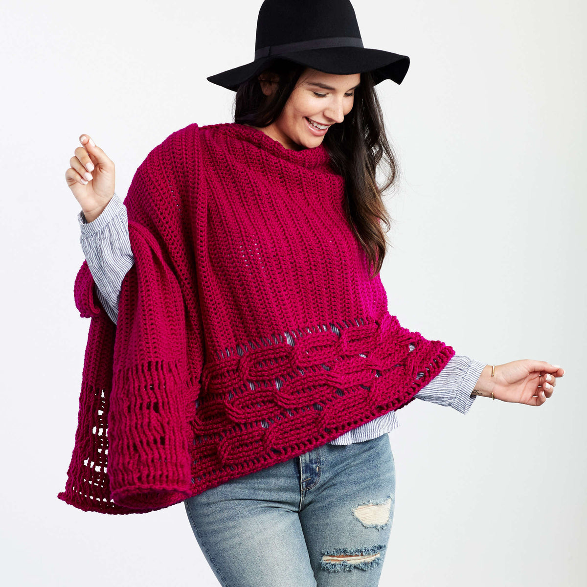 Crochet Shawl made in Red Heart Chic Sheep Yarn