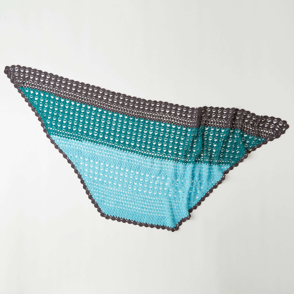 Crochet Shawl made in Red Heart It's a Wrap Yarn