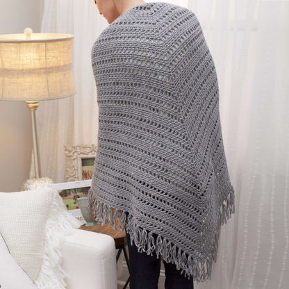 Red Heart Crochet Genuine Pleasure Shawl Crochet Shawl made in Red Heart Soft Yarn