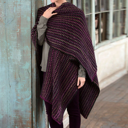 Red Heart Crochet Around-Town Ruana Crochet Ruana made in Red Heart Soft Yarn