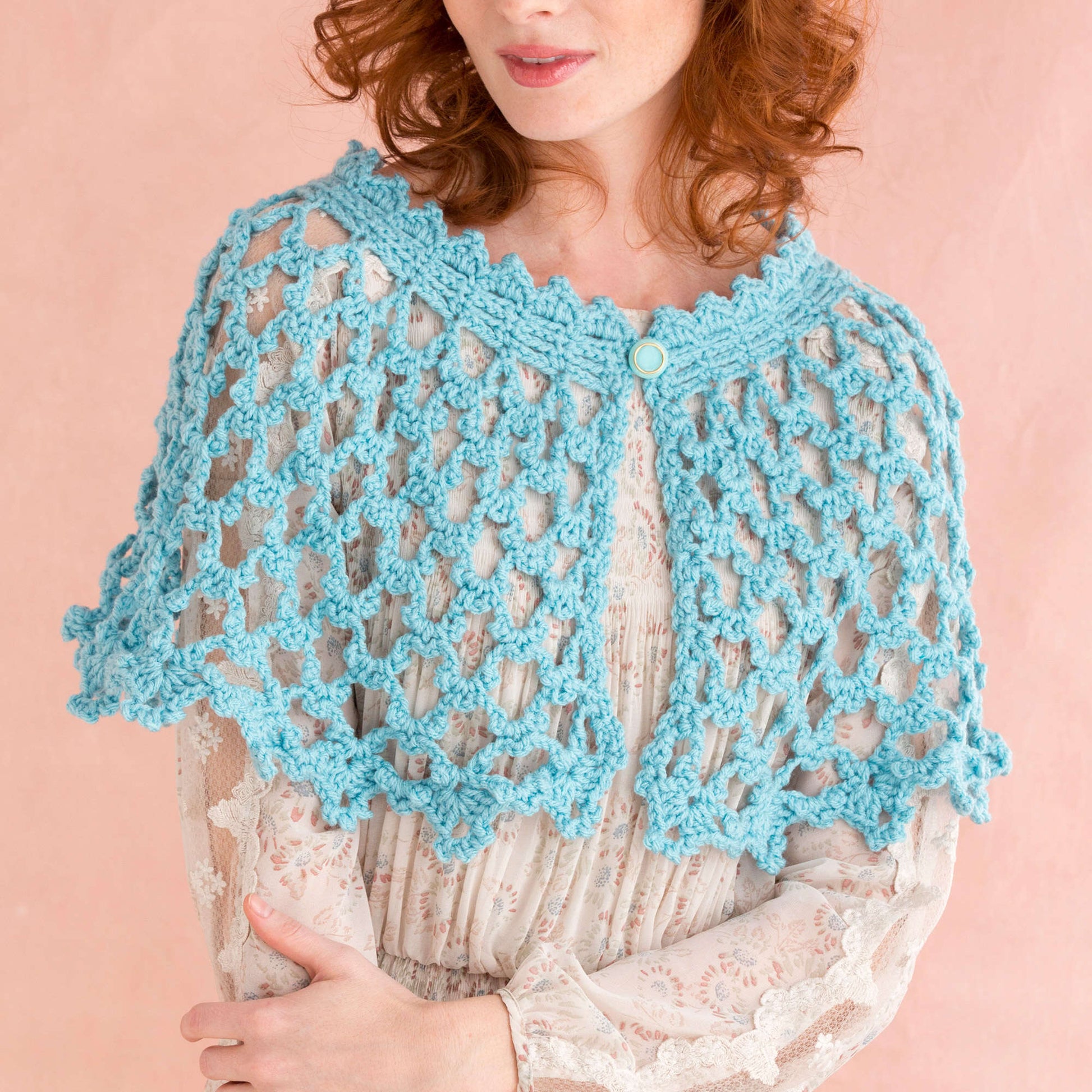 Free Red Heart Picot-Lace Shawlette Crochet Pattern