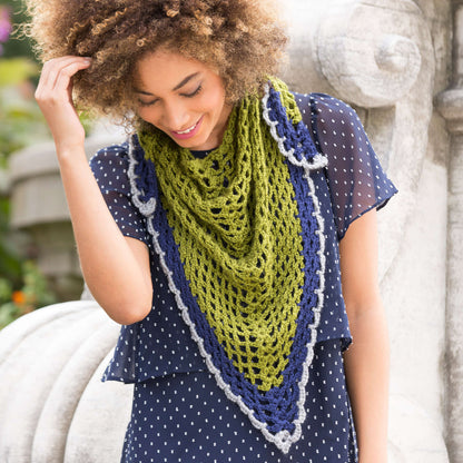 Red Heart Crochet Light & Lacy Shawl Crochet Shawl made in Red Heart Fashion Soft Yarn