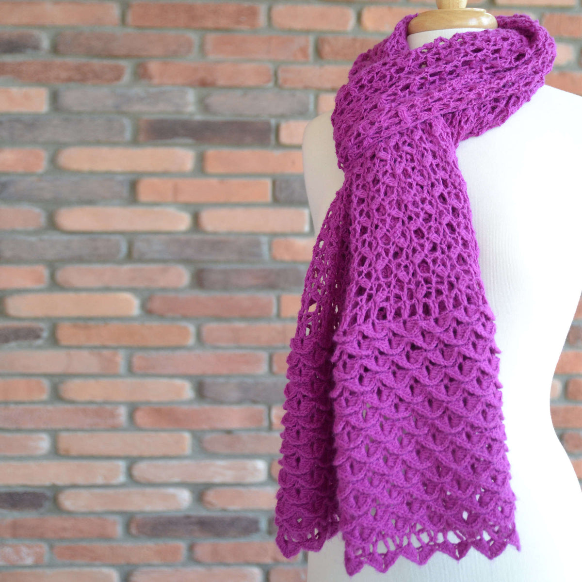 Crochet Shawl made in Red Heart Heart & Sole Yarn