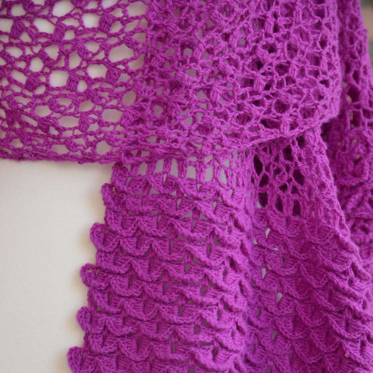 Crochet Shawl made in Red Heart Heart & Sole Yarn