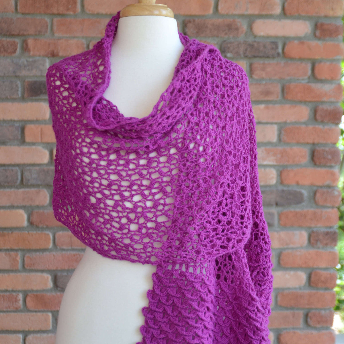 Crochet Shawl made in Red Heart Heart & Sole Yarn